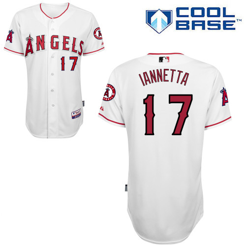 Chris Iannetta #17 MLB Jersey-Los Angeles Angels of Anaheim Men's Authentic Home White Cool Base Baseball Jersey